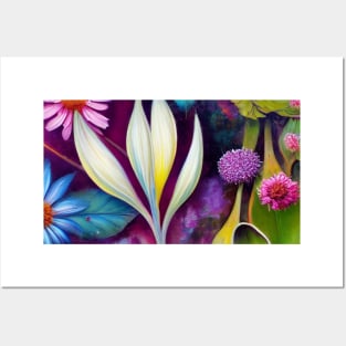 STYLE FLORAL OIL PAINT #2 Posters and Art